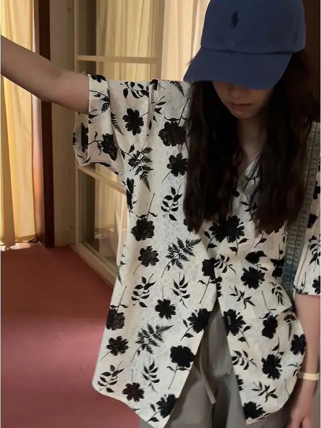 BlossomCharm Print Zomer Blouse