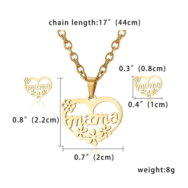 Golden Motherly Love Jewelry Set for Unforgettable Moments