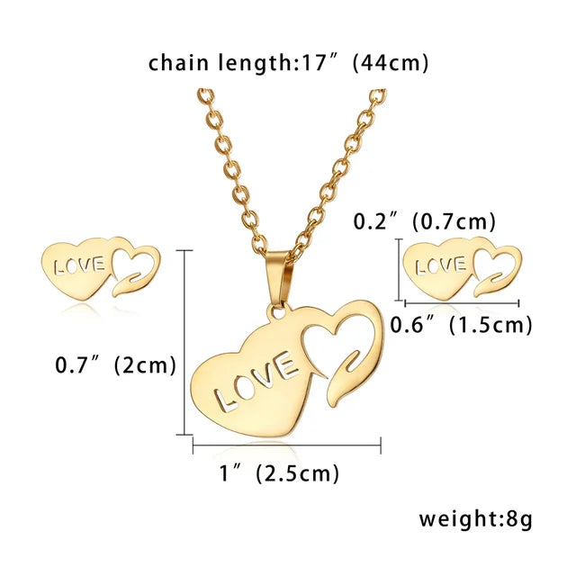 Golden Motherly Love Jewelry Set for Unforgettable Moments