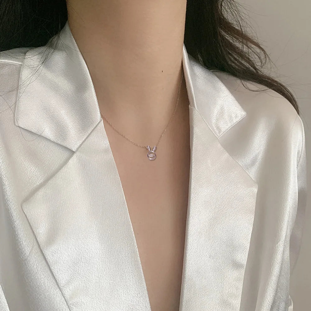 Enchanting Silver Rabbit Pendant