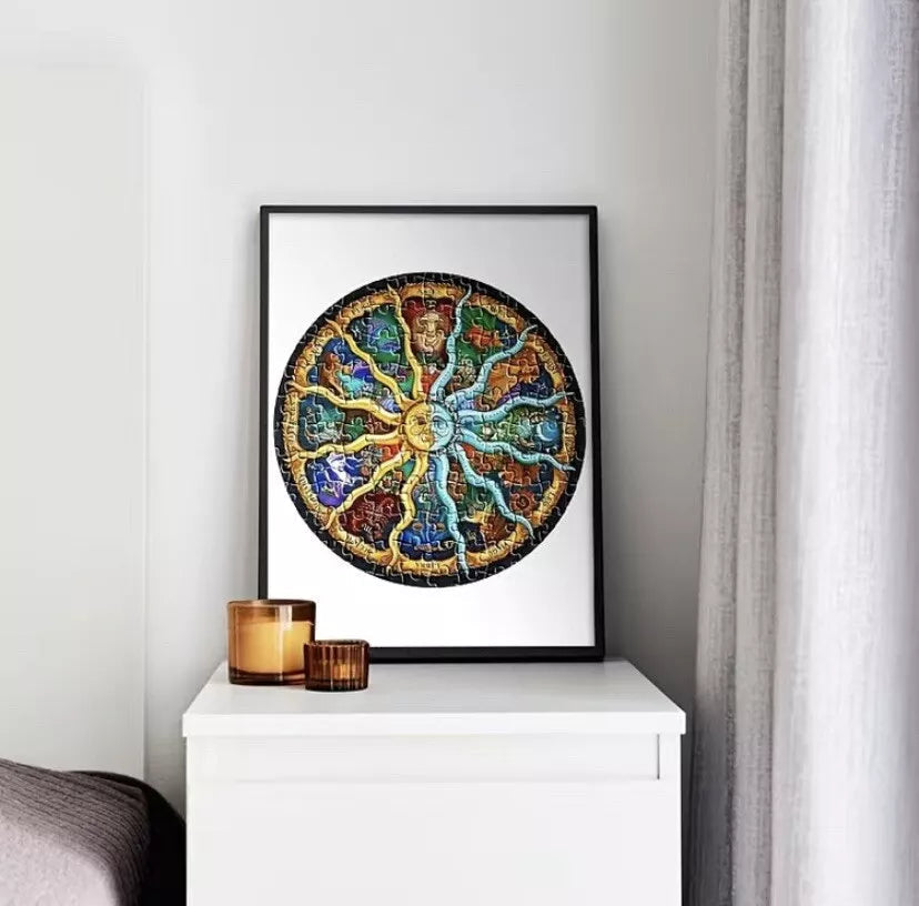 Ronde Puzzel met Astrologische Symbolen