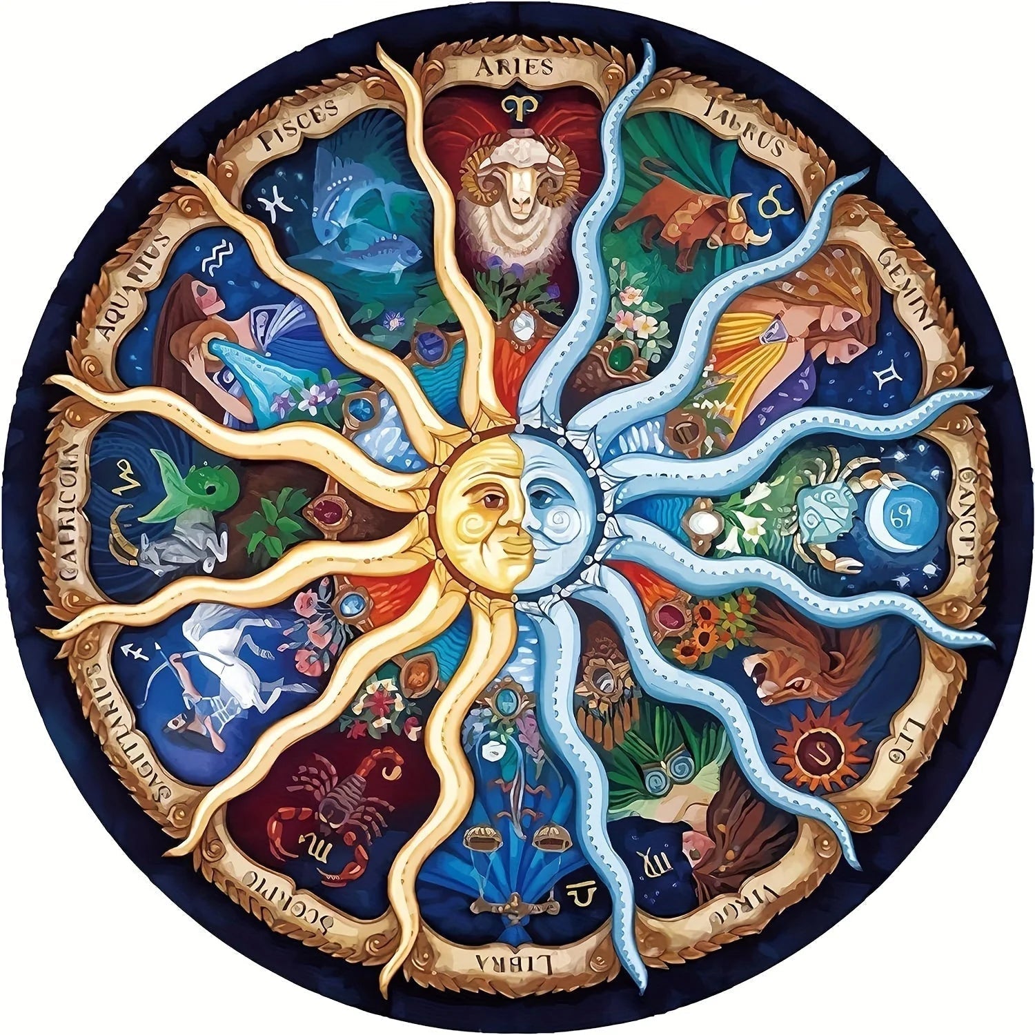 Ronde Puzzel met Astrologische Symbolen