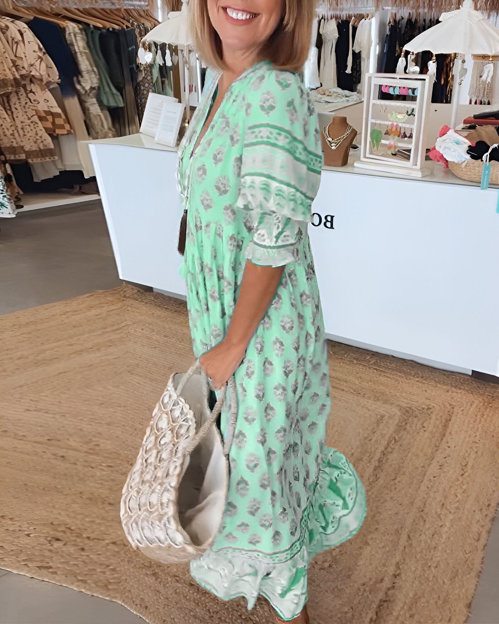 Rosalia | Maxi Boho -jurk met bloemenprint