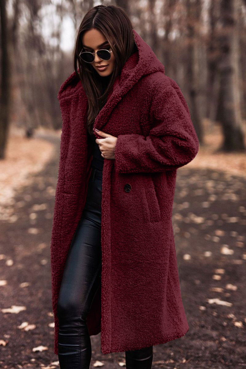 Ruby | Zachte en lange jas met capuchon