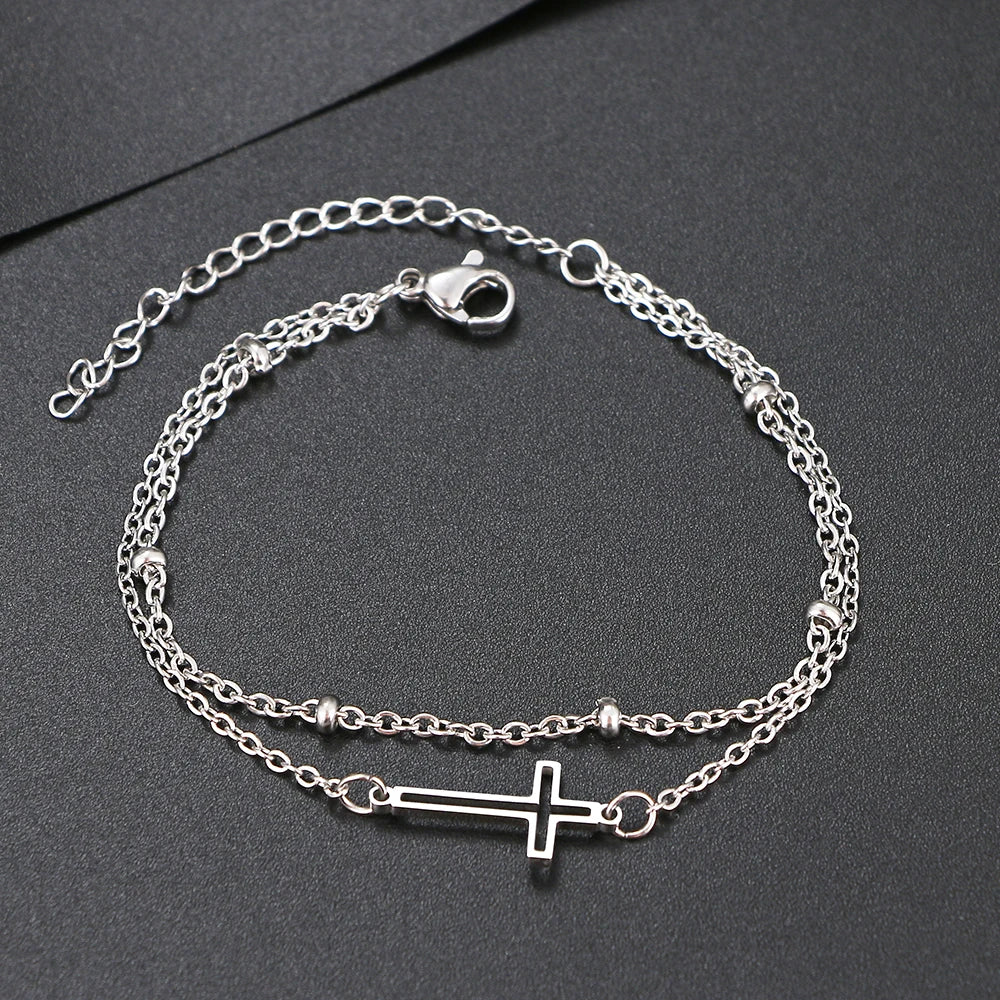 ZRvs Cross Style Double-Layer Bracelets