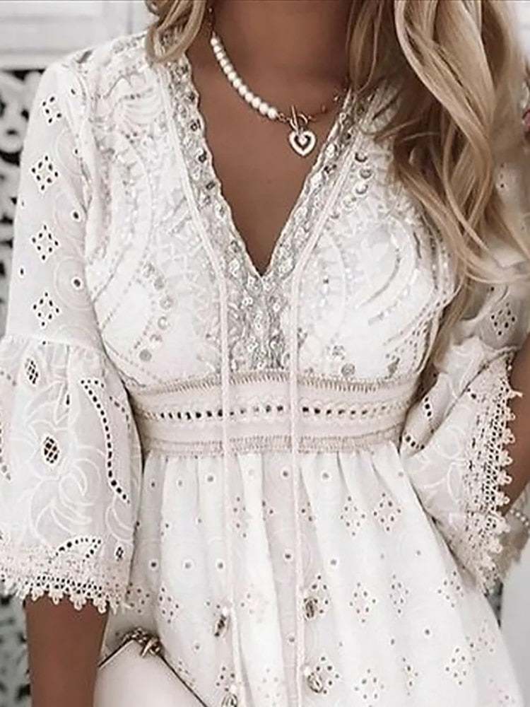 VELANORA - Elegante e Comoda Vestito Estivo Stile Boho Ibiza per Donne