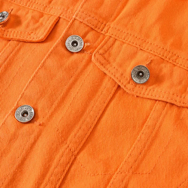 Raf | Loose denim jacket for men | Orange