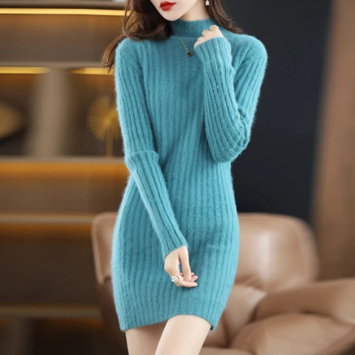 Stilvoll und Warm: Entdecken Sie Unser EDEL Langarmkleid aus Kaschmir!