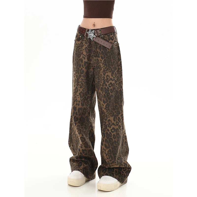 Chic Animal Print Overalls for Women