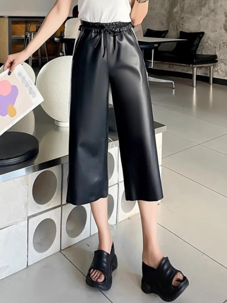 Genuine Luxe Leather Jogging Pants