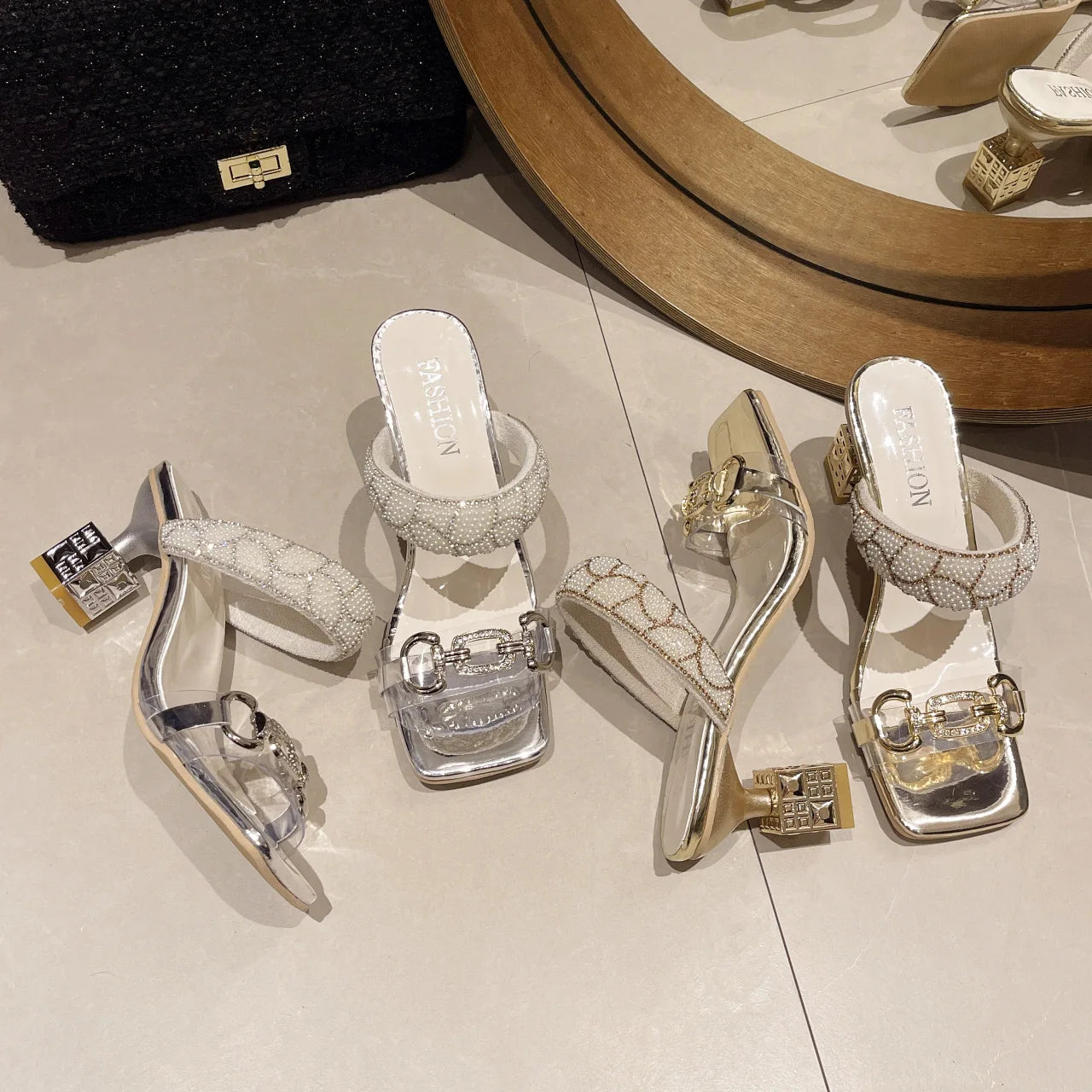 Auroria Shiny Summer Sandals