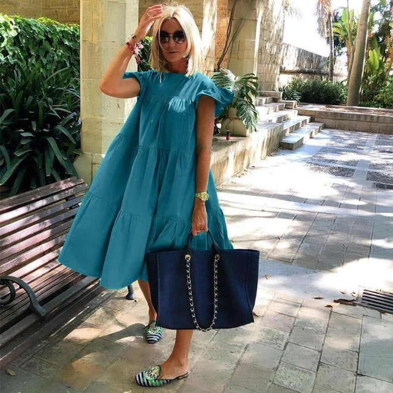 Chic Flower Midi Dress