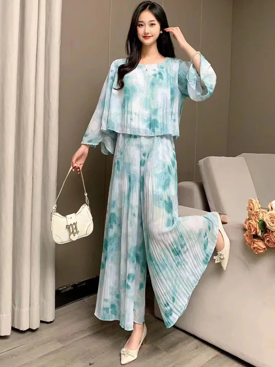 Celinara Bunte Frühling Sommer Tie Dye Set