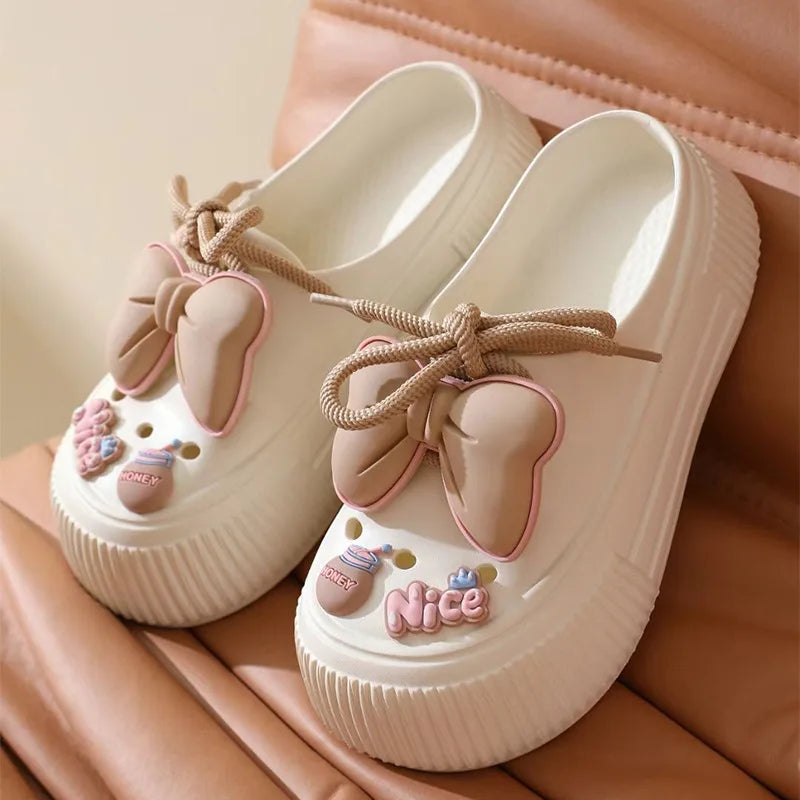 Summer Beauty Bow Slippers