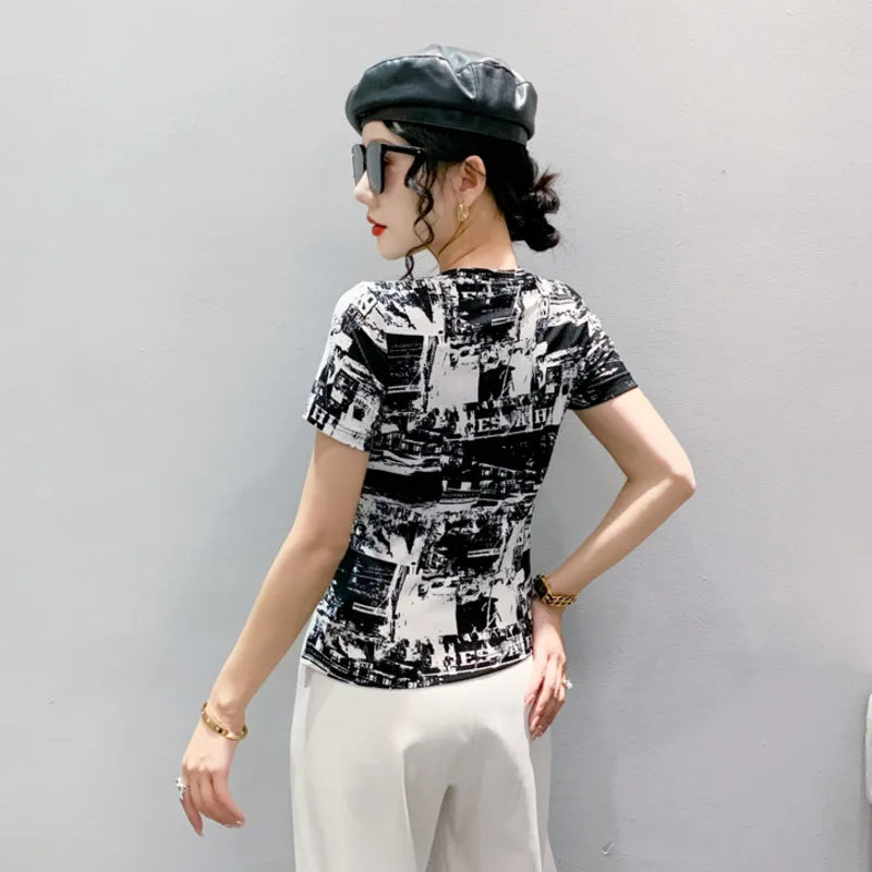Luzia Mode Sommerliches Bedrucktes T-Shirt