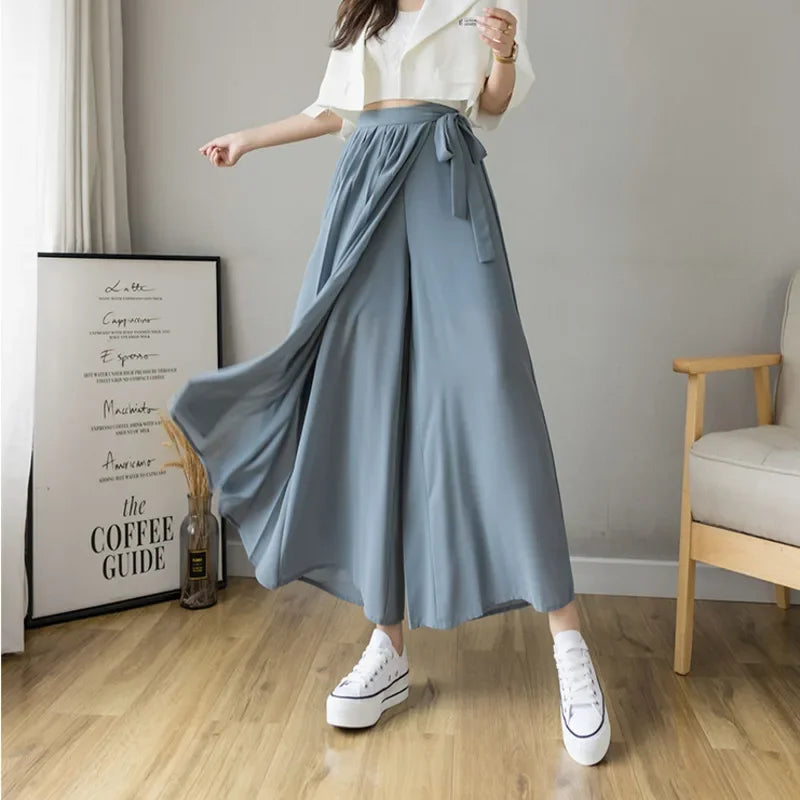 HorizonElegance Summer Chiffon Pants
