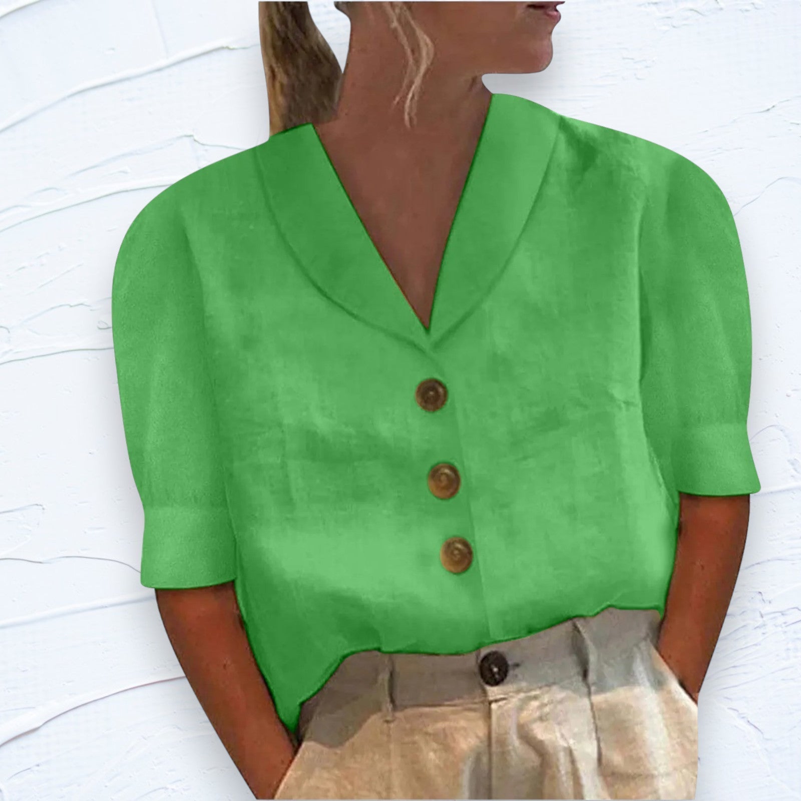 Sun fabric Cotton-Linen Shirt
