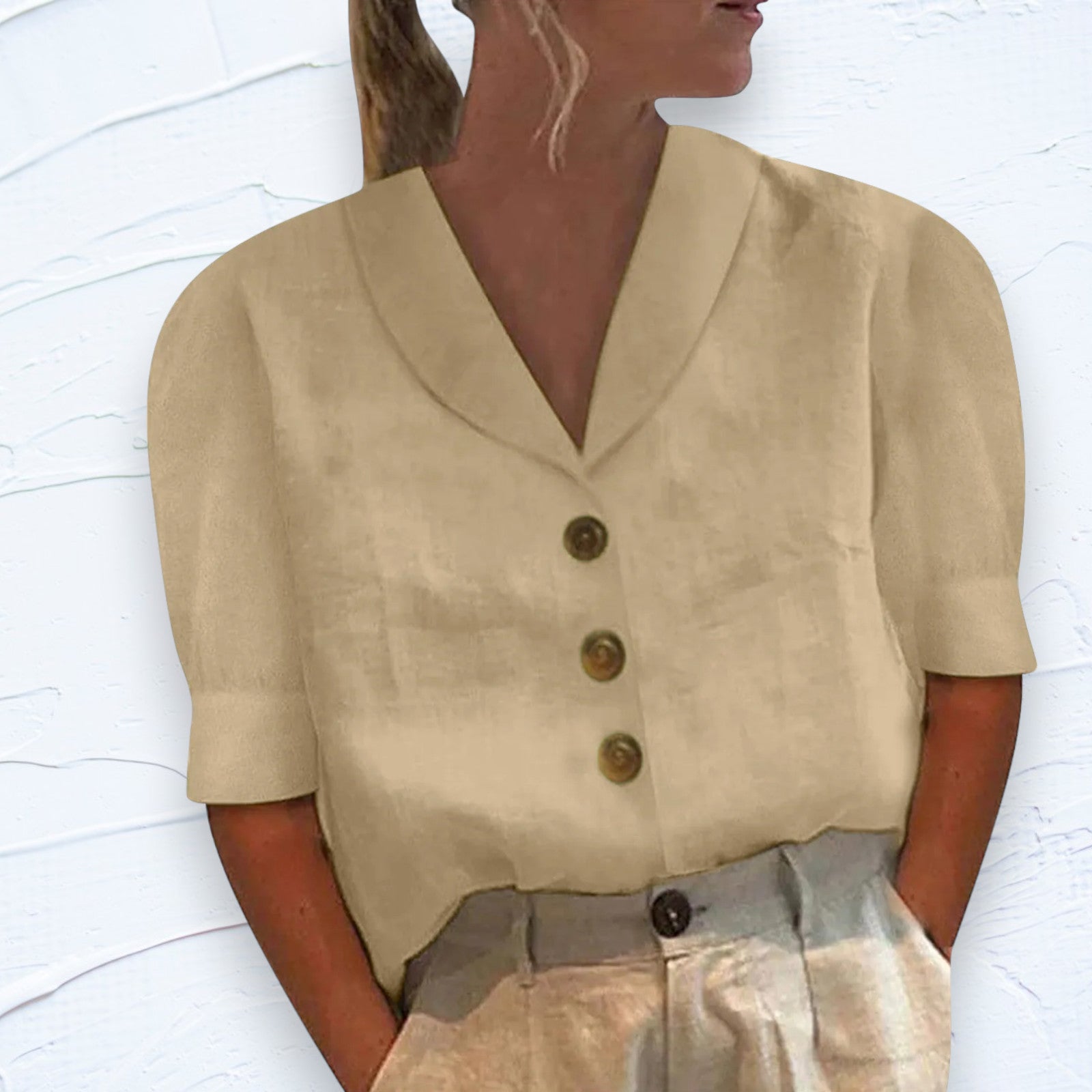 Sun fabric Cotton-Linen Shirt