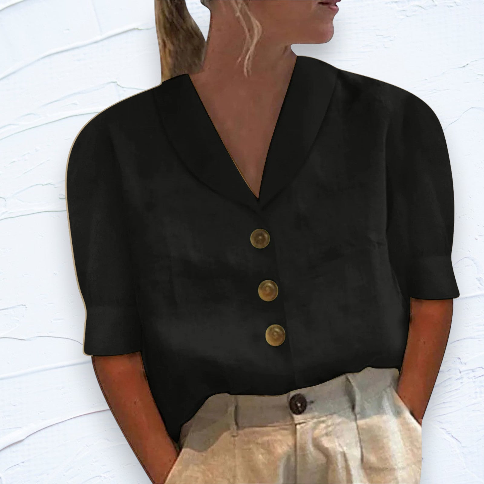 Sun fabric Cotton-Linen Shirt