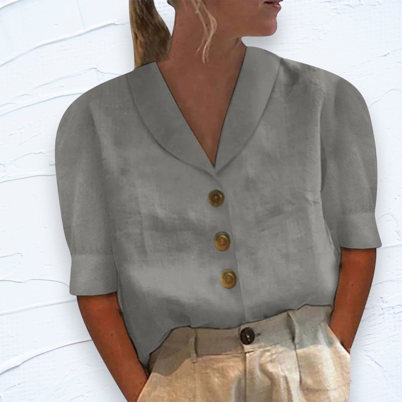 Sun fabric Cotton-Linen Shirt