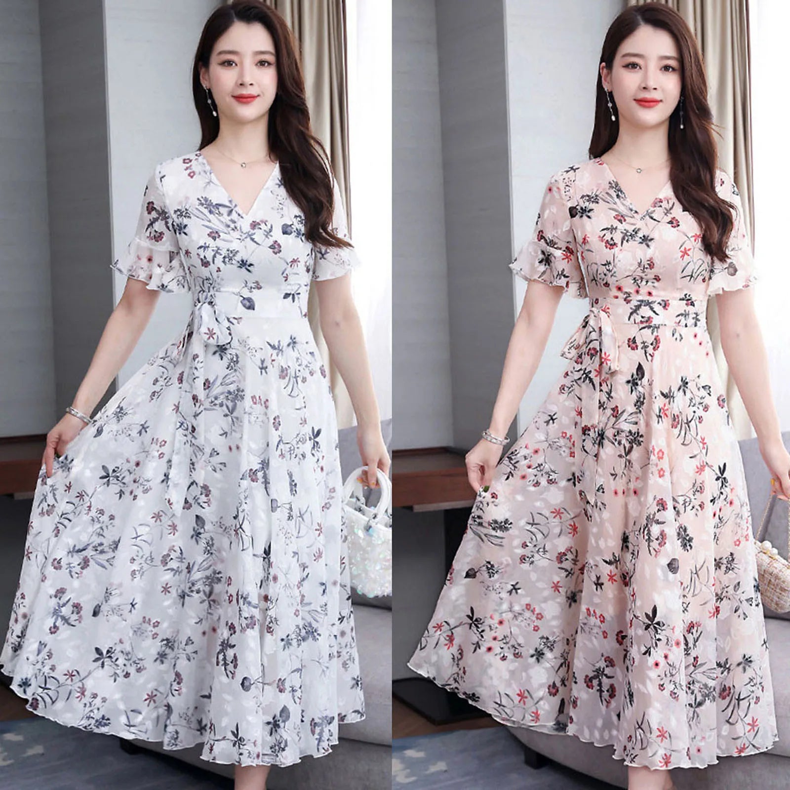 Elegante vestito di lucentezza dorata