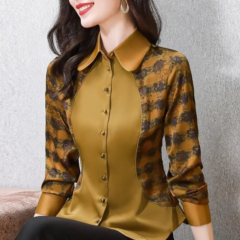 VrouwenLenteMode Patchwork Bluse