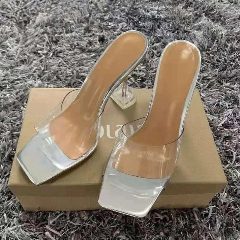 GlamourSteps transparente Sandalen