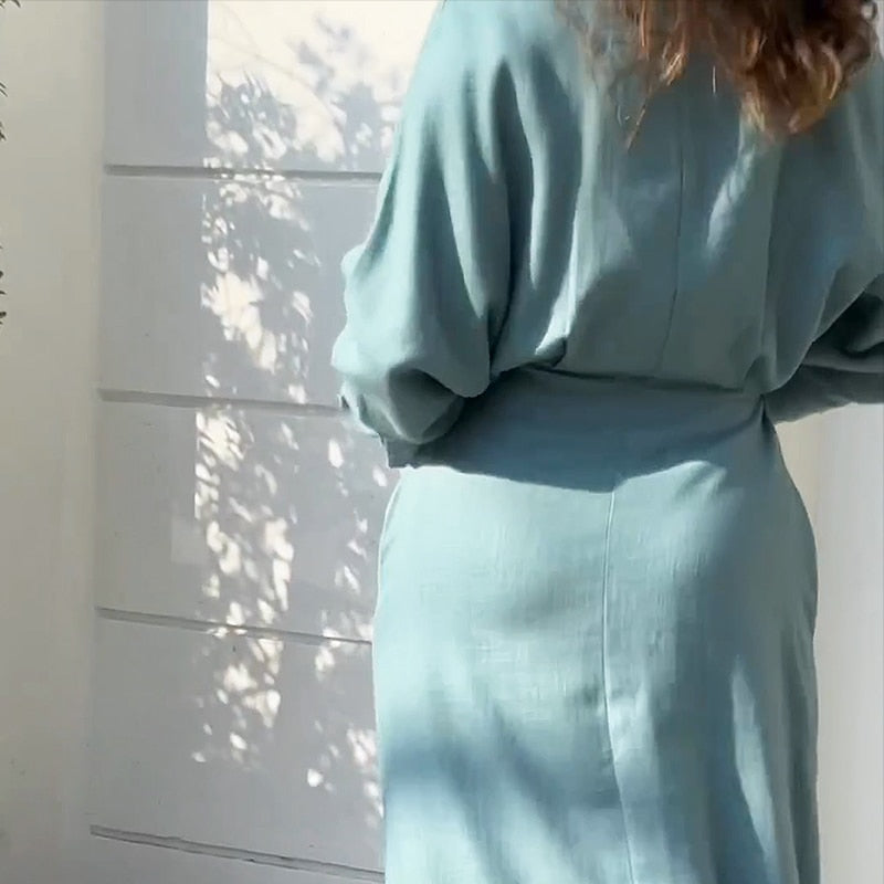 Velanora | Kleid mit langen Ärmeln