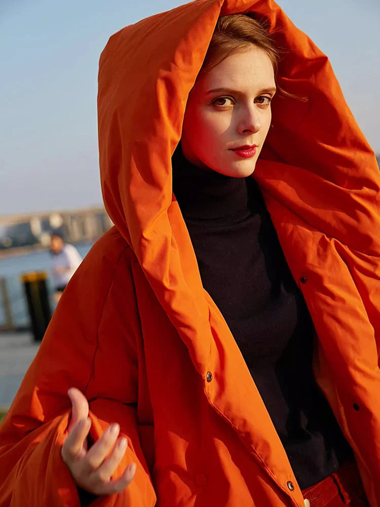 Nova | Warm winter parka for women | Orange