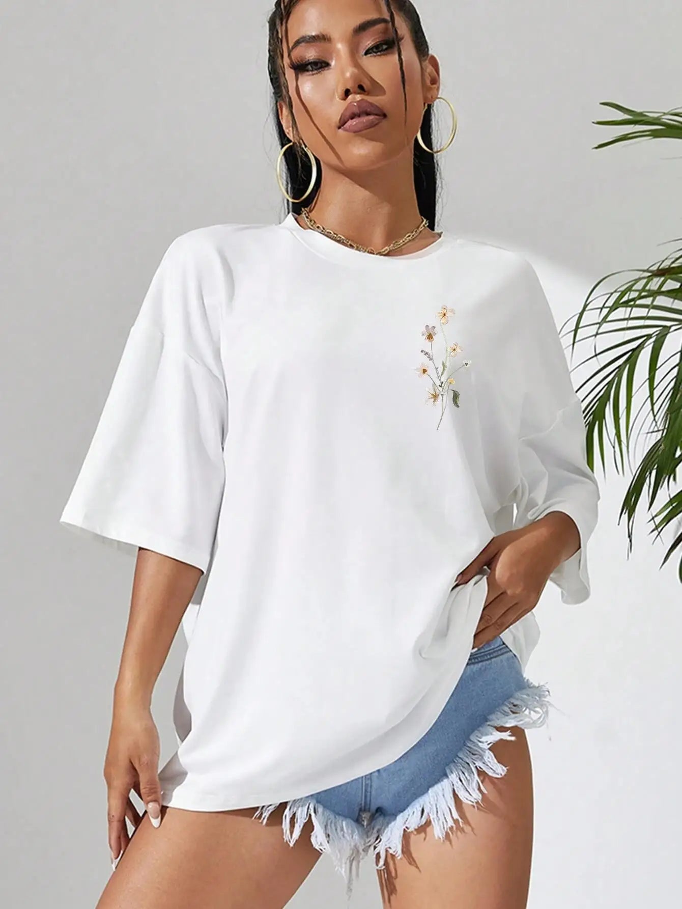 LuxeLente T-shirt con stampa floreale