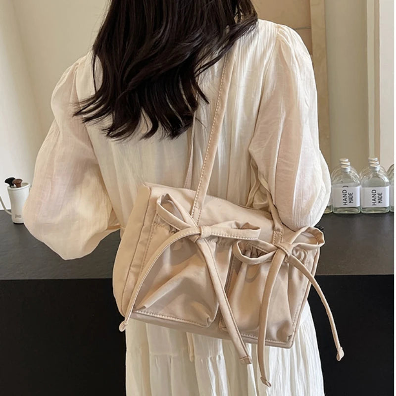 Fina Moda Knit Nylon Shoulder Bag
