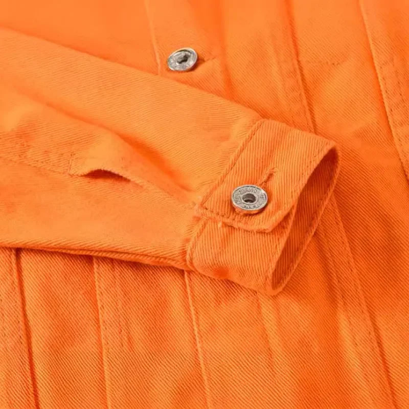 Raf | Loose denim jacket for men | Orange
