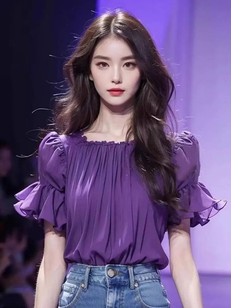 VividDream Purple Chic Summer Top