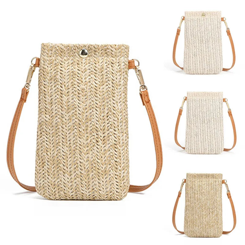 Solis Mode Zomerse Stro Intrecciata Clutch