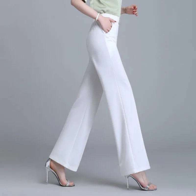 Elysia Couture Airy Ice Silk Cropped Pants