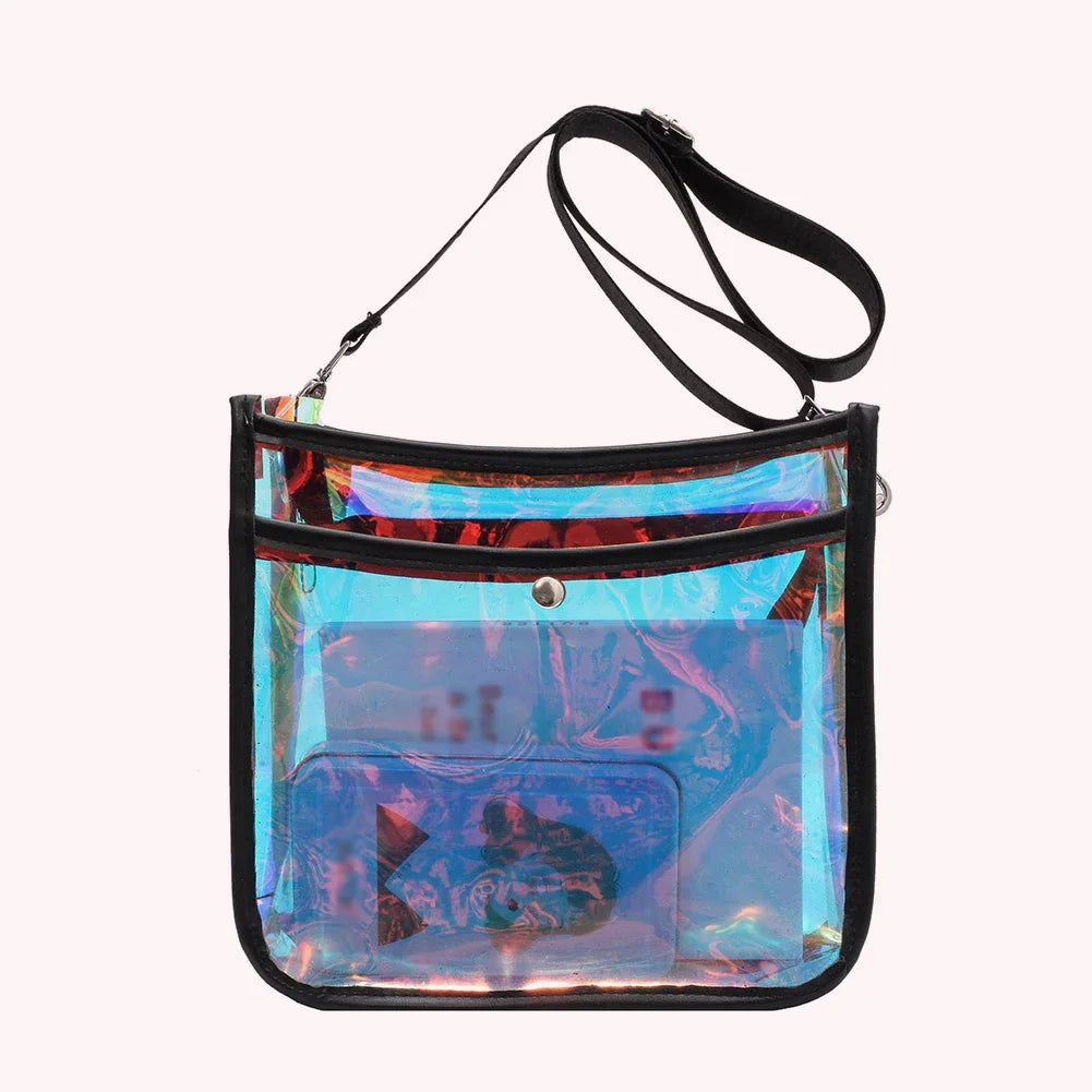 TrendZ Borsa a Tracolla Laser Colorata Illusoria