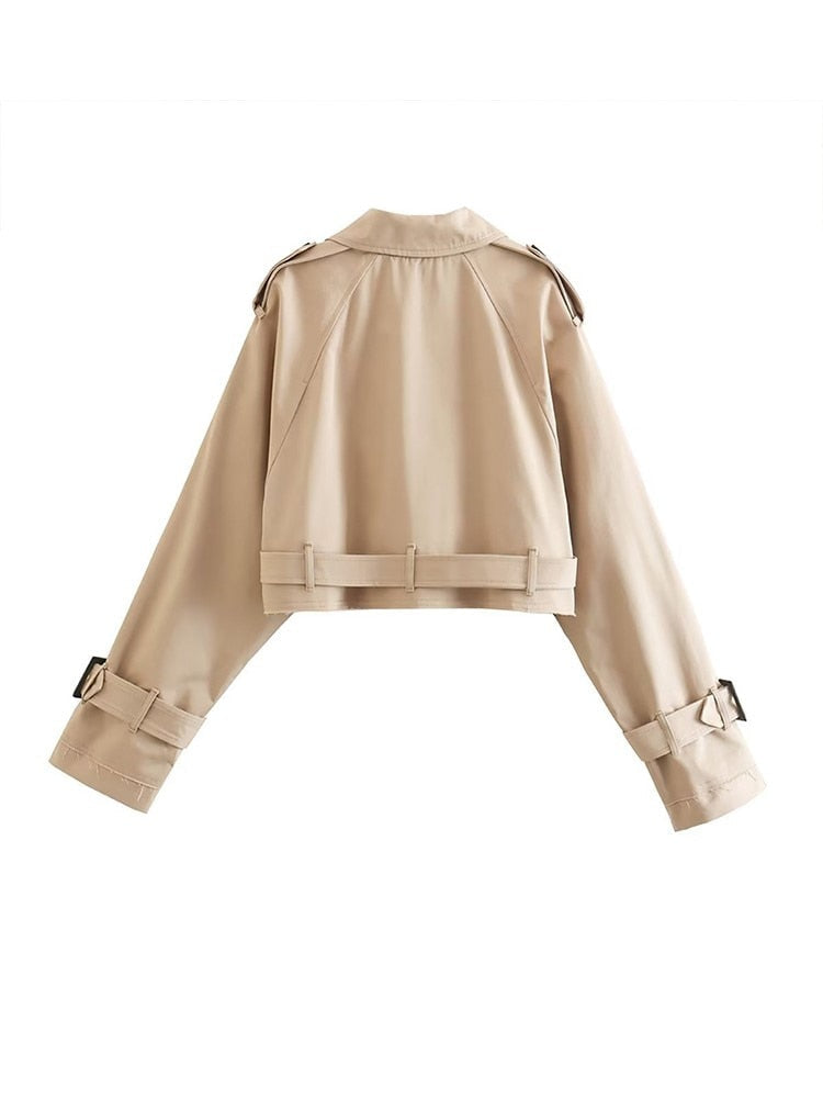 Trench corto beige