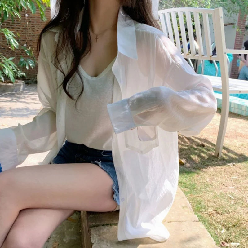 Lumière Mode Ice Silk Sommerhemd