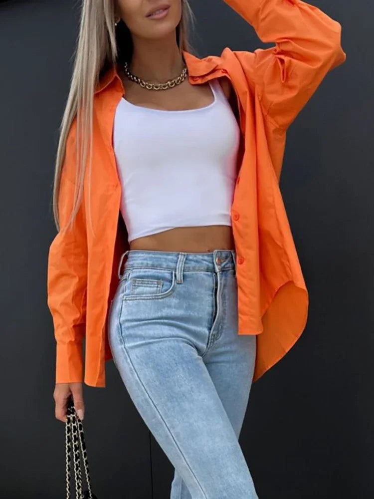 Sophie | Damen Freizeitbluse | Orange