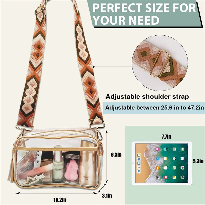 ChicBags Borsa a tracolla trasparente