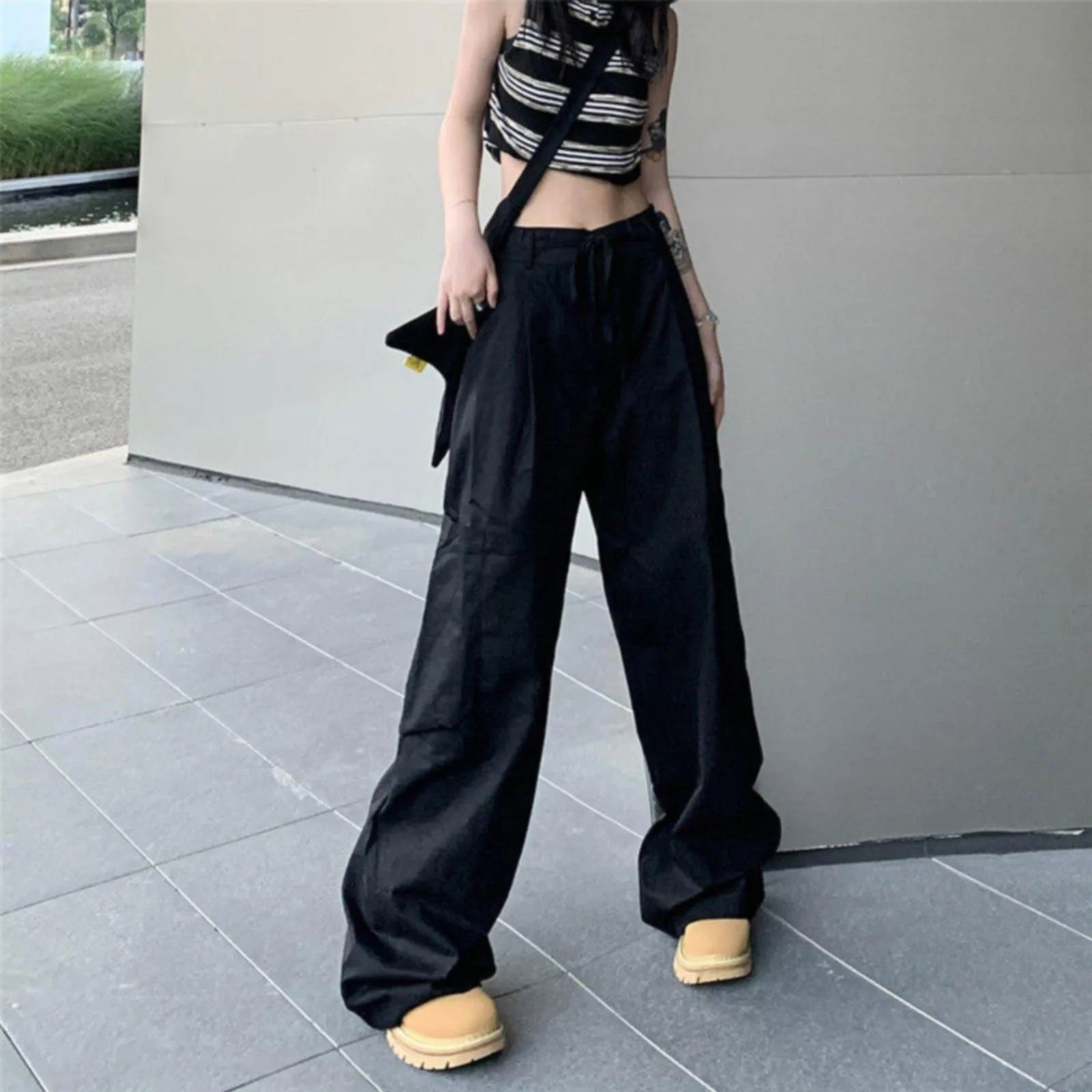 VivaChic Freizeit Weiße Cargo-Hose