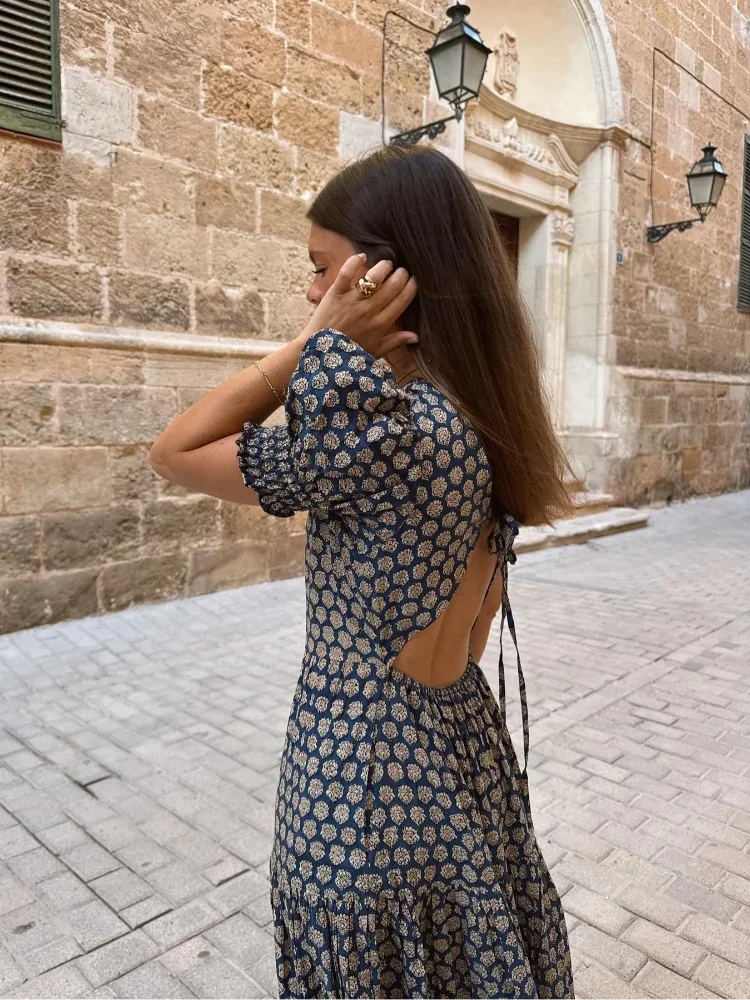 Sunset Elegance Vintage Dress