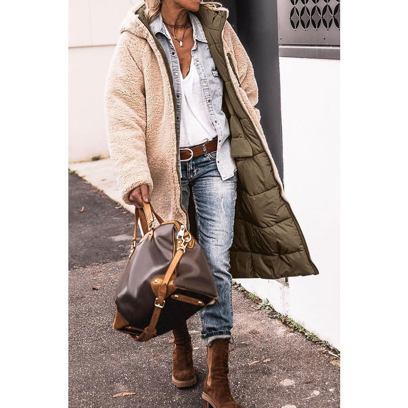 Resist the Coldest Days with Dorine's Luxurious Long Coat!