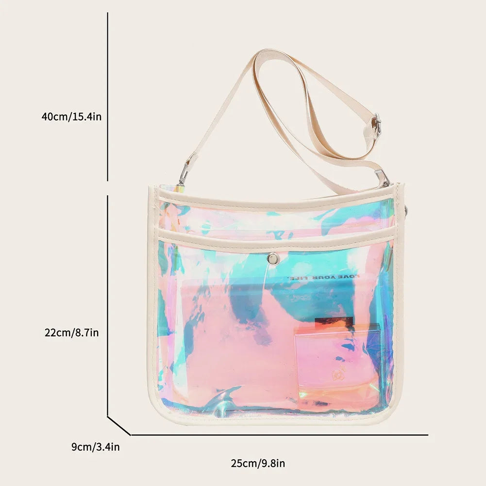 TrendZ Borsa a Tracolla Laser Colorata Illusoria