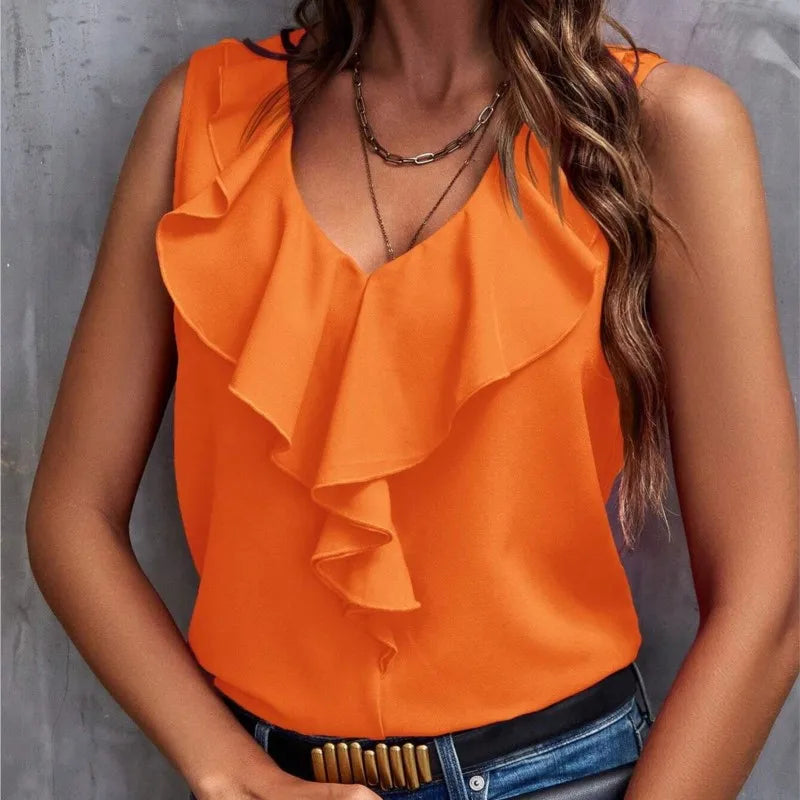 Sienna | Elegante Sommertop für Damen | Orange
