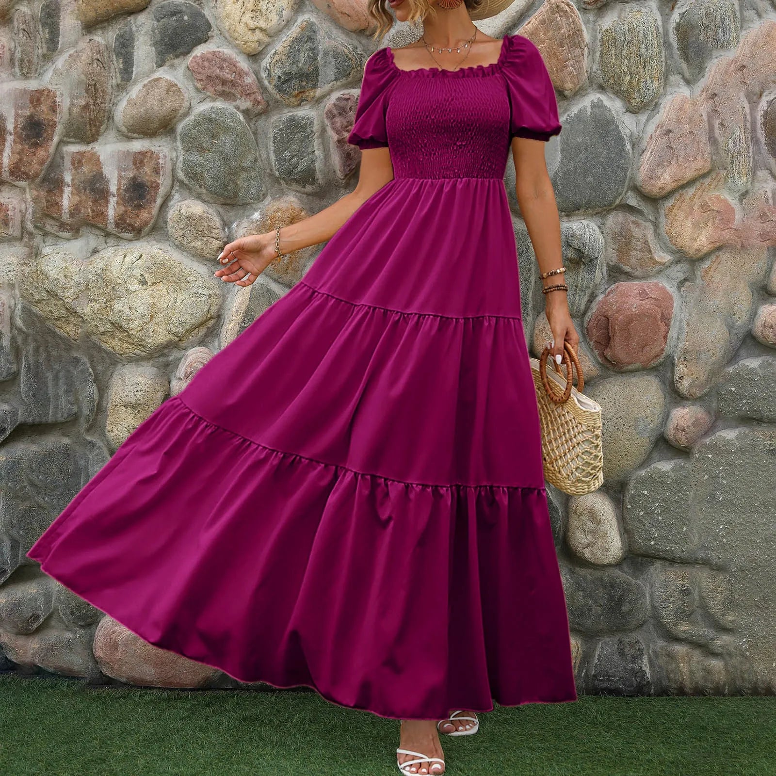Luzara Lila Maxi Vestito