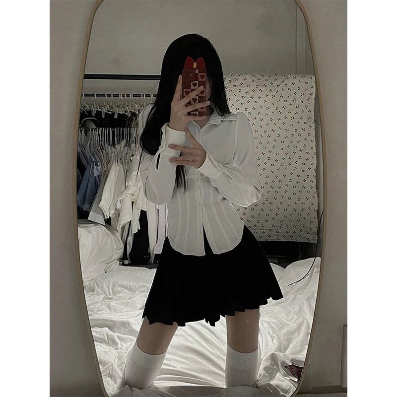 LunaMode weiße Tunika Crop Top