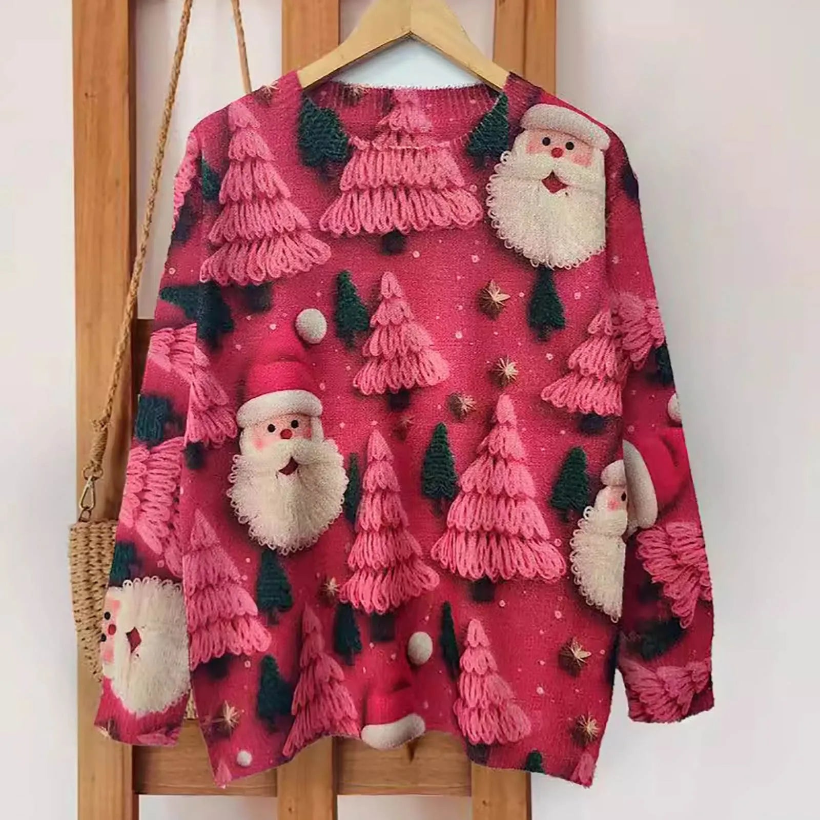 Weihnachts-Pullover | Lange Ärmel mit Weihnachtsdruck | Warm und Festlich