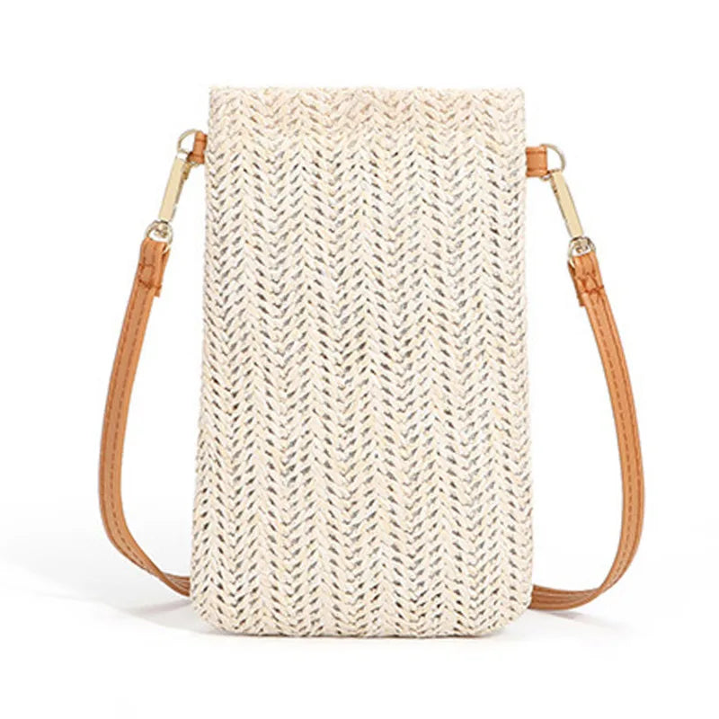 Solis Mode Zomerse Stro Intrecciata Clutch