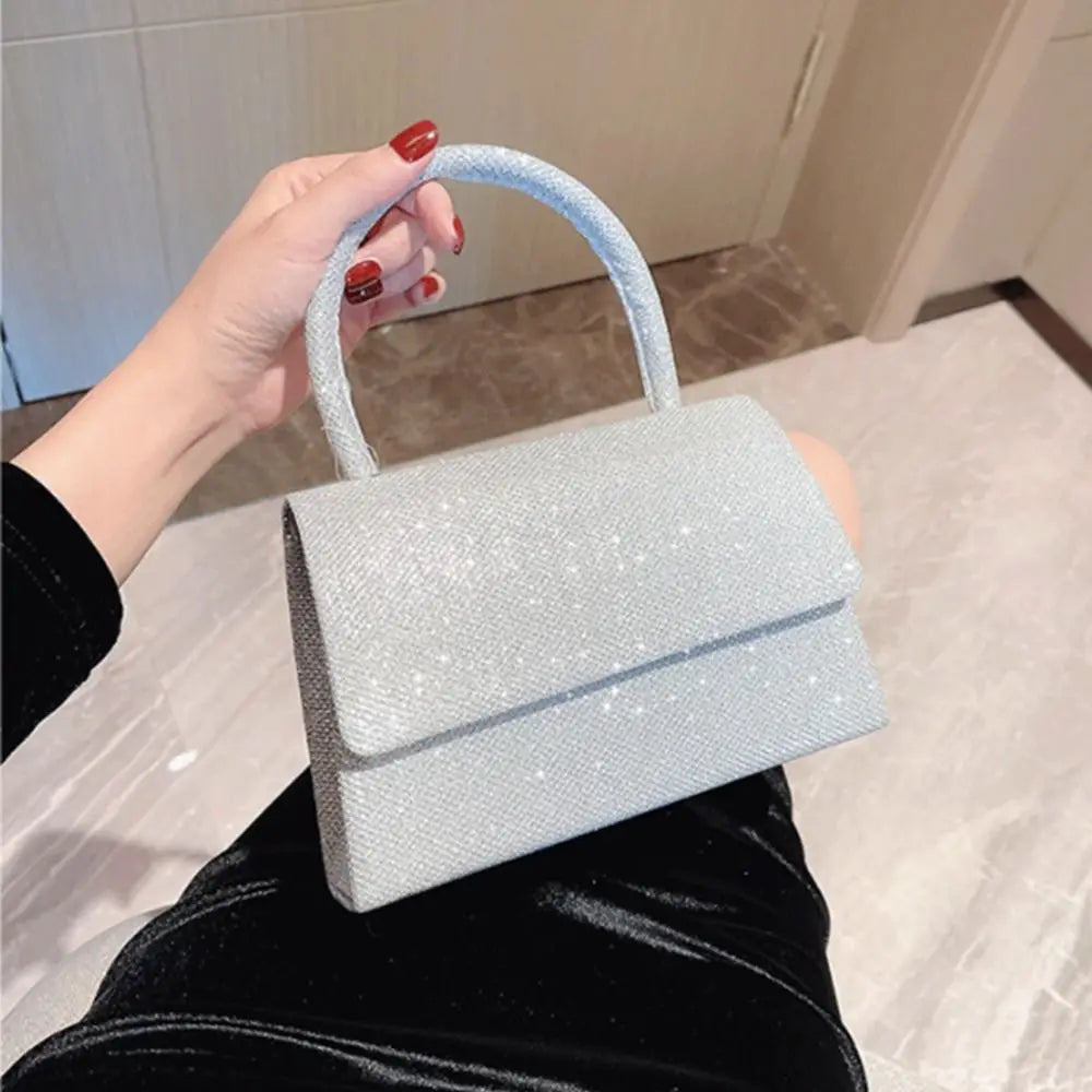 LuxeGloed Silber Helle Clutch